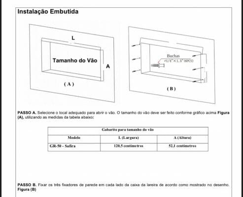 Lareira Elétrica Wgrif De Embutir Safira 50" Branca